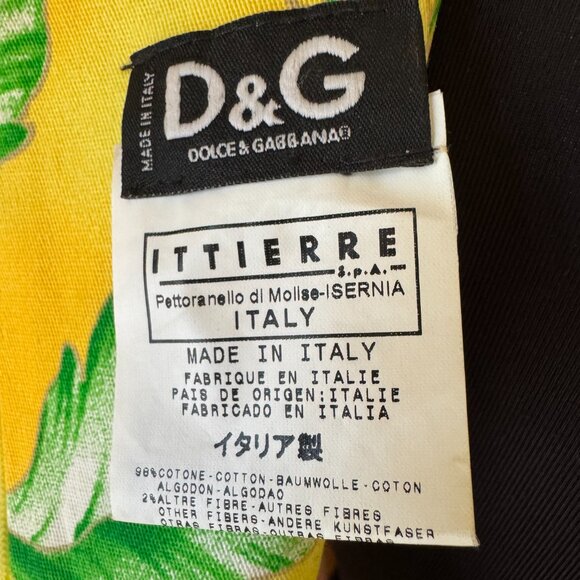 D&G Dolce & Gabbana Yellow Floral Party Dress – IT 40 / US 4 – Made in Italy - Picture 12 of 12
